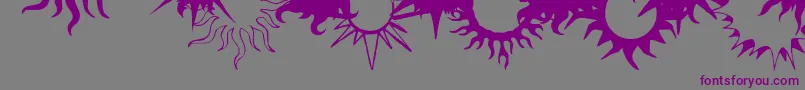 FlamingStars26Splatters-Schriftart – Violette Schriften auf grauem Hintergrund
