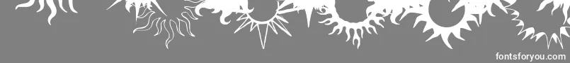 フォントFlamingStars26Splatters – 灰色の背景に白い文字