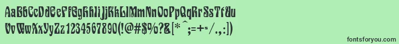 Siegfried Font – Black Fonts on Green Background