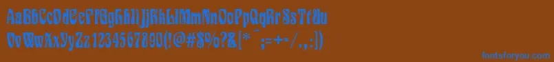 Siegfried Font – Blue Fonts on Brown Background