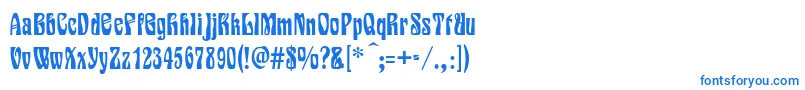 Siegfried Font – Blue Fonts on White Background