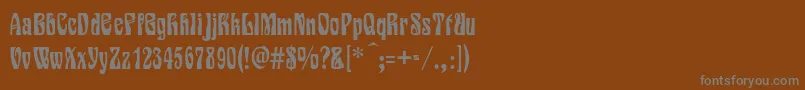 Шрифт Siegfried – серые шрифты на коричневом фоне