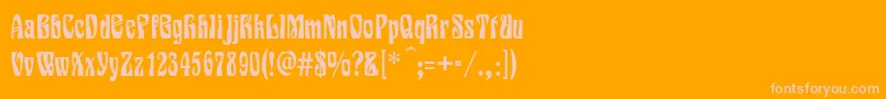 Siegfried Font – Pink Fonts on Orange Background