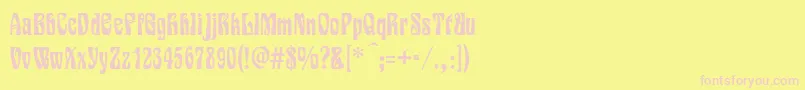 Siegfried Font – Pink Fonts on Yellow Background