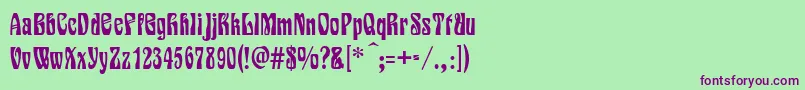 Siegfried Font – Purple Fonts on Green Background