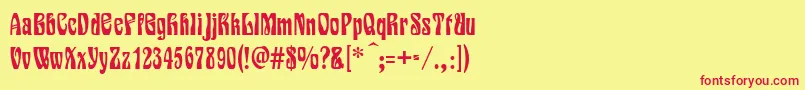 Siegfried Font – Red Fonts on Yellow Background