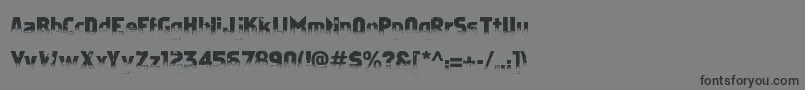 フォントApostateCancer – 黒い文字の灰色の背景