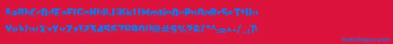 ApostateCancer Font – Blue Fonts on Red Background