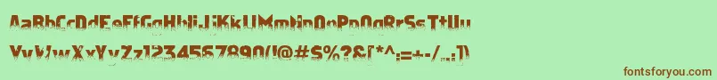 ApostateCancer Font – Brown Fonts on Green Background