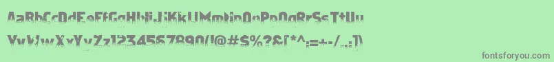 ApostateCancer Font – Gray Fonts on Green Background