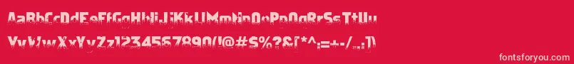 ApostateCancer-Schriftart – Rosa Schriften auf rotem Hintergrund