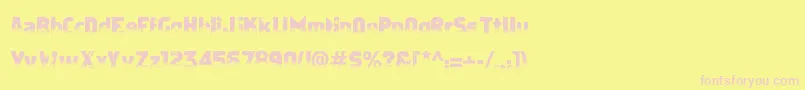 フォントApostateCancer – ピンクのフォント、黄色の背景