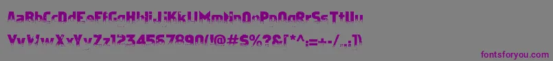 フォントApostateCancer – 紫色のフォント、灰色の背景