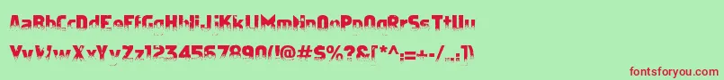 ApostateCancer Font – Red Fonts on Green Background