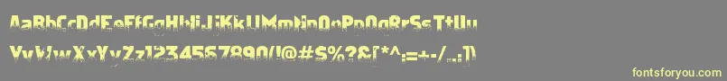 ApostateCancer Font – Yellow Fonts on Gray Background