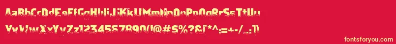 ApostateCancer Font – Yellow Fonts on Red Background