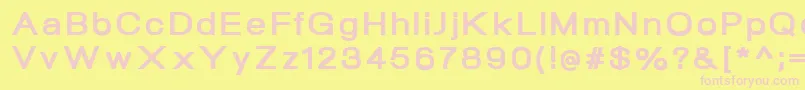 Шрифт NeogramExtraboldextd – розовые шрифты на жёлтом фоне