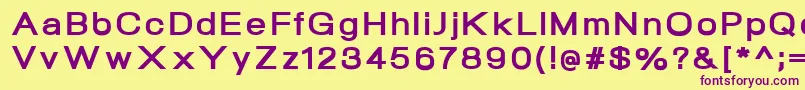 NeogramExtraboldextd Font – Purple Fonts on Yellow Background