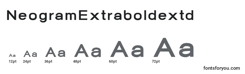 NeogramExtraboldextd Font Sizes