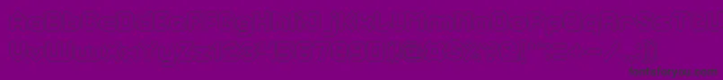 TheBrainHollow Font – Black Fonts on Purple Background