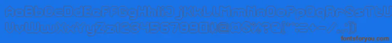 TheBrainHollow Font – Brown Fonts on Blue Background