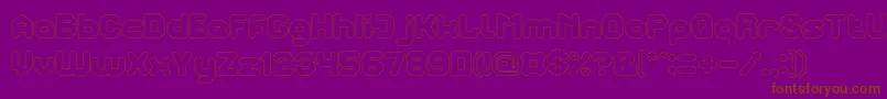 More about TheBrainHollow Font TheBrainHollow Font – Brown Fonts on Purple Background