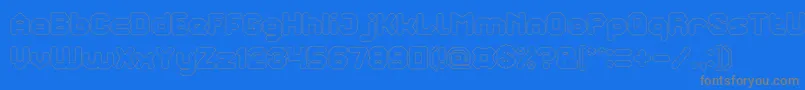 TheBrainHollow Font – Gray Fonts on Blue Background