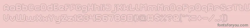 TheBrainHollow Font – Gray Fonts on Pink Background