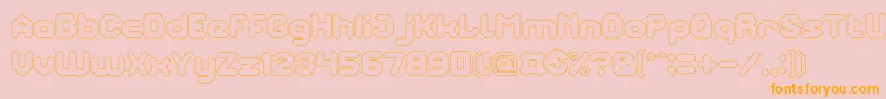TheBrainHollow Font – Orange Fonts on Pink Background