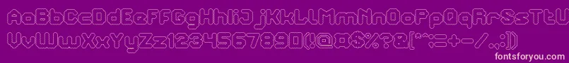 TheBrainHollow Font – Pink Fonts on Purple Background