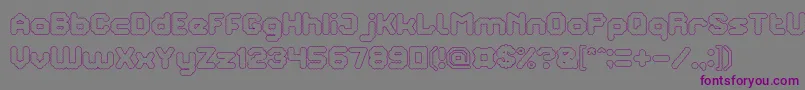 TheBrainHollow Font – Purple Fonts on Gray Background