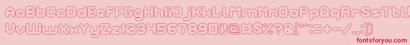 TheBrainHollow Font – Red Fonts on Pink Background