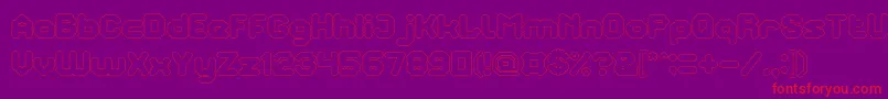TheBrainHollow Font – Red Fonts on Purple Background