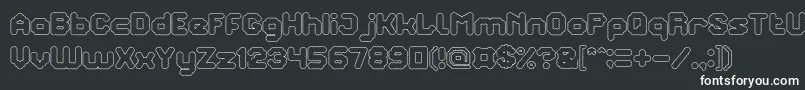TheBrainHollow Font – White Fonts on Black Background