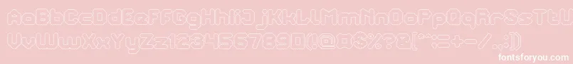 TheBrainHollow Font – White Fonts on Pink Background