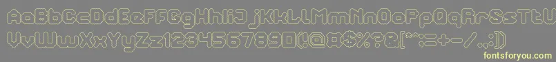TheBrainHollow Font – Yellow Fonts on Gray Background