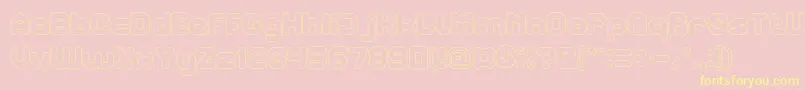 TheBrainHollow Font – Yellow Fonts on Pink Background