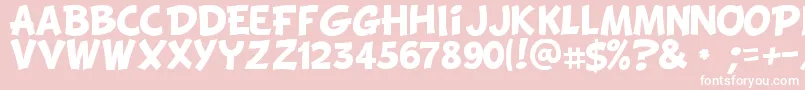 BdCartoonShout Font – White Fonts on Pink Background