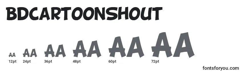 BdCartoonShout Font Sizes