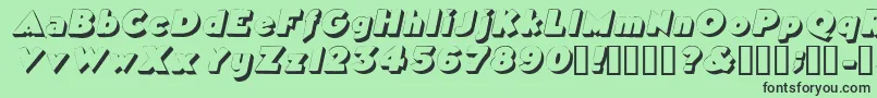 TricorneoutlinesskItalic Font – Black Fonts on Green Background