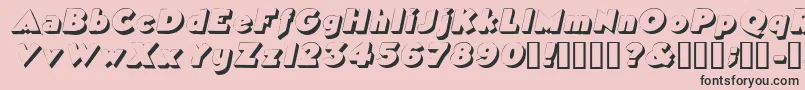 TricorneoutlinesskItalic Font – Black Fonts on Pink Background