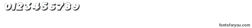 TricorneoutlinesskItalic-Schriftart – Schriften für Zahlen und Nummern