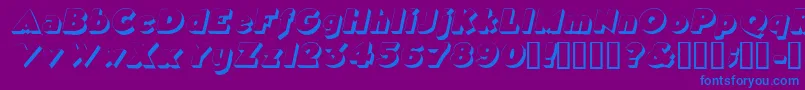 TricorneoutlinesskItalic Font – Blue Fonts on Purple Background