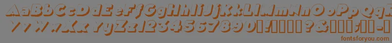 TricorneoutlinesskItalic Font – Brown Fonts on Gray Background