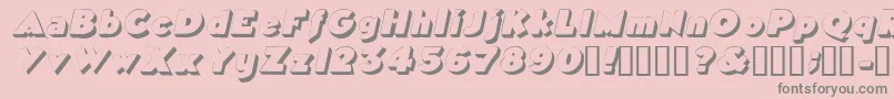 TricorneoutlinesskItalic Font – Gray Fonts on Pink Background