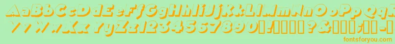 TricorneoutlinesskItalic Font – Orange Fonts on Green Background