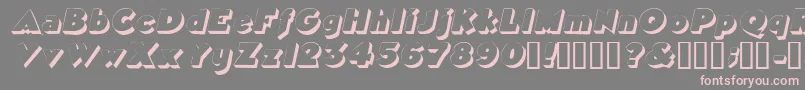 TricorneoutlinesskItalic Font – Pink Fonts on Gray Background