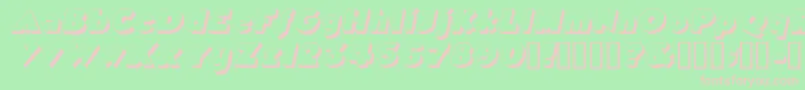 TricorneoutlinesskItalic Font – Pink Fonts on Green Background