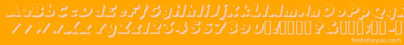 TricorneoutlinesskItalic Font – Pink Fonts on Orange Background