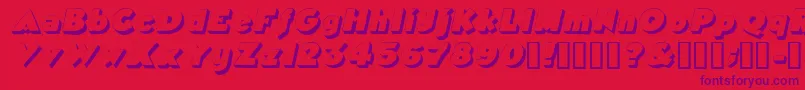 TricorneoutlinesskItalic Font – Purple Fonts on Red Background